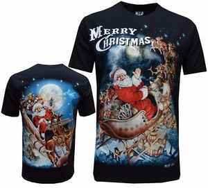 T-shirt renne Nuovo Uomo Donna Unisex Carino Babbo Natale Natale - Camicie S - XXL - Foto 1 di 3