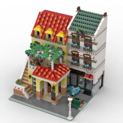 Modular La Locanda Italian Restaurant With Room 2345 Bricks+ MOC-85678 Gift - Image 1 of 4