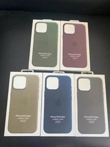 Leather Case Cover with MagSafe for iphone 15 Pro Max Plus series - Imagen 1 de 27