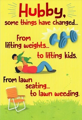 Funny FATHER'S DAY Card FOR HUSBAND, Cute Sexy Adorable Hubby by Hallmark +✉ - Image 1 of 4