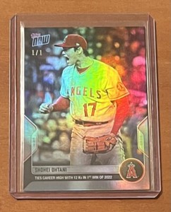 2022 TOPPS NOW #74 SHOHEI OHTANI - 1/1 RAINBOW FOIL