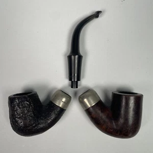 Vintage K&P Peterson's Pipe 314 & 313 Bent Billiard Pipes Made In Eire 1938/41 - Picture 1 of 24