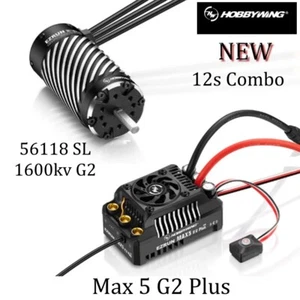 RCP-RTR Hobbywing EZRUN Max 5 G2 Plus ESC & 56118SL 1600kv 12s Motor Combo - Picture 1 of 24