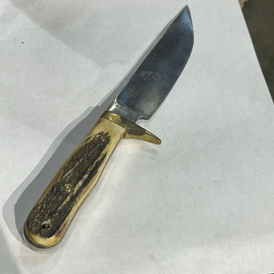 DISCONTINUED COLT CT347 Genuine Stag Antler Hunter Fixed Blade Knife - Image 1 of 4