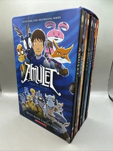 Amulet Box Set: Books #1-7 by Kazu Kibuishi 2016, Scholastic Graphix Novels - Picture 1 of 5