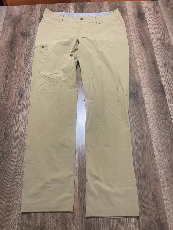 Восточные горные спортивные штаны, женский размер 10, желтовато-коричневый, хаки брюки, прямые штанины - Изображение 1 из 4