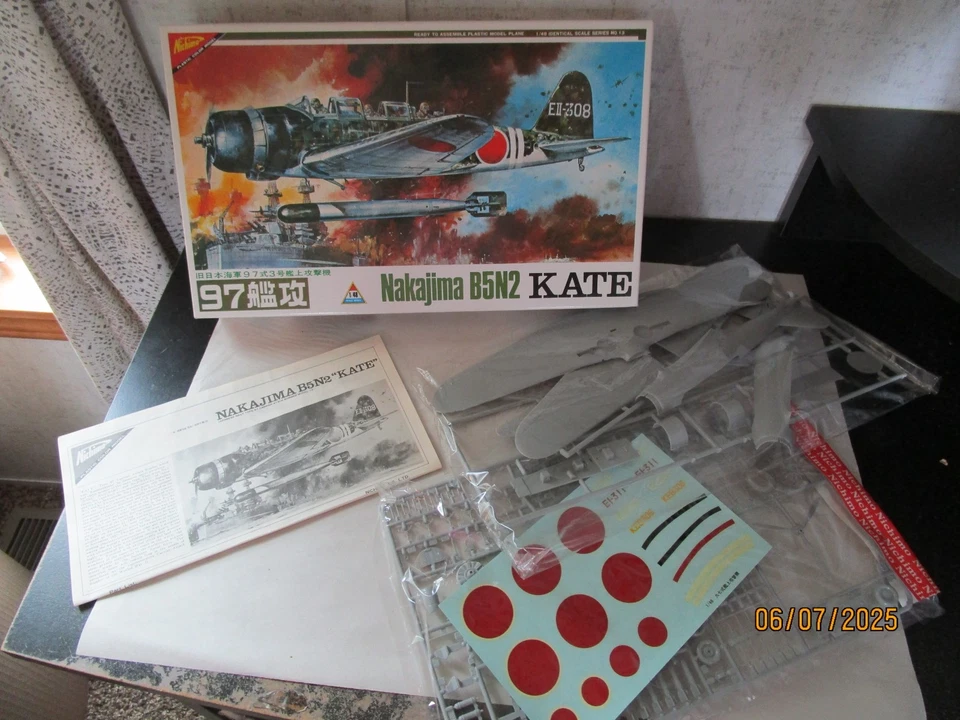 Nichimo, 1/48 Scale, Nakajima B5N2 Kate Kit, Mint Sealed OB - Image 1 of 1