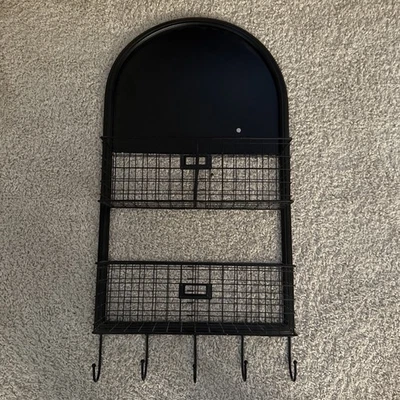 Large Arched black metal wall Mounted organizer - Image 1 of 4
