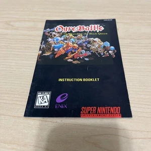 Ogre Battle (Super Nintendo SNES) manual ONLY--complete your copy--7A - Picture 1 of 3