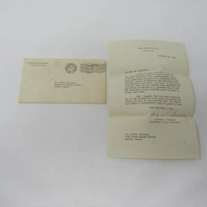Vintage 1951 Harry S Truman Ablehnungsbrief signiert Matthew J Connelly VERHAFTET - Bild 1 von 9