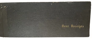 Vintage Rent Receipt Book Gibsons Cursive Scroll Full book 1900's Black - Picture 1 of 7