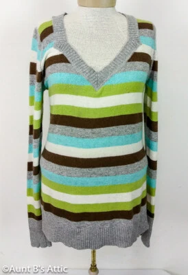 Suéter Damas Mossimo Supply Co. Muti-Rayas Cuello en V Mezcla de Algodón Suéter XXL Foto 1 de 4