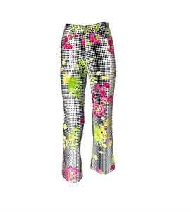Versace Jeans Couture vintage 7/8 trousers with a dot grid and flowers - XS - Picture 1 of 9