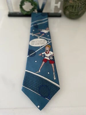 Richard Torrey Originals Bench Warmers Tennis Vintage 4" Tie Green Vintage NWOT - Image 1 of 4