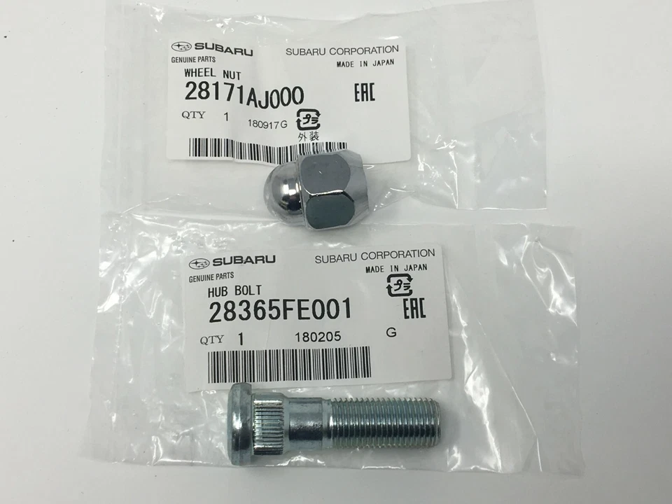 2006-2025 Subaru Wheel Hub Bolt Stud & Nut SET 28365FE001 & 28171AJ000 Genuine - Image 1 of 1
