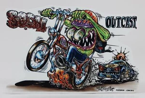 Von Franco SoCal OUTCAST Monster Running From Cops Aufkleber 5,50" Aufkleber - Bild 1 von 1