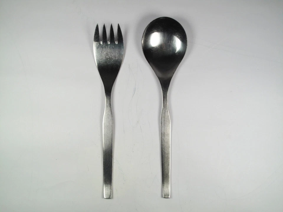 salatbesteck viners international 60er design vintage salad servers edelstahl - Bild 1 von 4