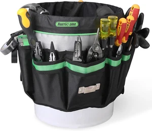 5 Gallon Bucket Tool Bag Organizer, Garden Tool Caddy with 52 Pockets,Waterproof - Picture 1 of 12