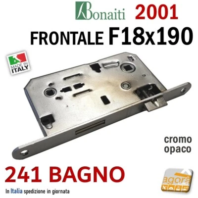 SERRATURA PORTA FRONTALE 18x190 BONAITI BAGNO WC MONETA LIBERO/OCCUPATO 241 E50 - Image 1 of 4