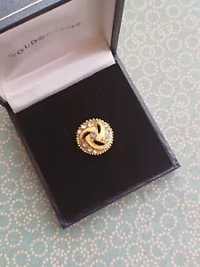 Ornate Gold Tone, Diamanté & Enamle Cut Out Detailed Adjustable Ring - Picture 1 of 11