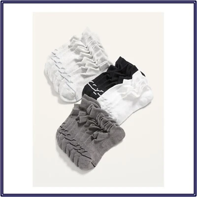 全新带标签女式 12 件装 Old Navy Performance Go-Dry 吸湿排汗船袜 8-11 — 第 1/3 张图片