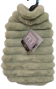 Berkshire Pet Soft Faux Fur Fleece Lined Dog Coat SMALL Soft Sage NWT - Picture 1 of 9