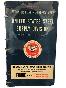 United States Steel Company Stock List and Reference Book, BOSTON, 1952-53 - Picture 1 of 12