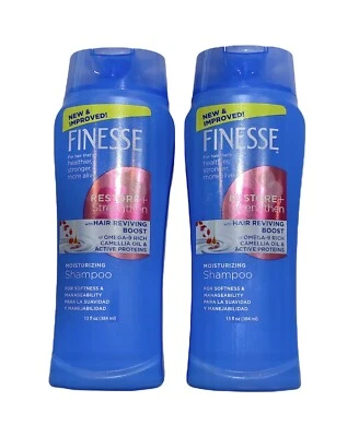 (2) Champú hidratante FINESSE Restore Strengthen Hair Reviving Boost 13 fl oz Foto 1 de 2