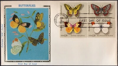 Scott #1715a Butterflies (06/06/77) Colorano Silk FDC Indianapolis Indiana - Image 1 of 2