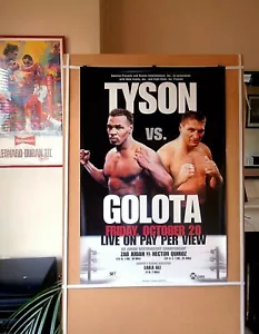 MIKE TYSON vs. ANDREW GOLOTA: Original 'Showtime' CCTV Boxen Kampf Poster 30D - Bild 1 von 13