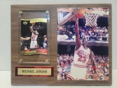 Placa de pared Michael Jordan con tarjeta dorada de cubierta superior, recuerdos coleccionables  Foto 1 de 4