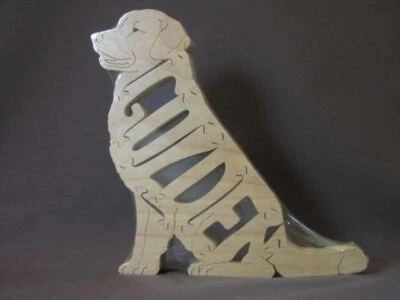 Golden Retriever Dog Wooden Amish Made Toy Puzzle NEW!! Figurine Art - Image 1 of 4