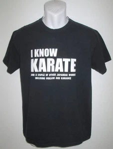 'I Know Karate' Comedy Graphic Tee/ T-Shirt, Geek/ Retro, M, Used, V/G/C Humour - Picture 1 of 9