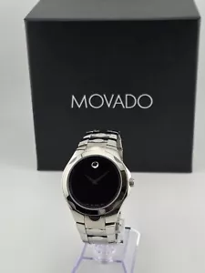 Movado Men’s Luno Museum Black Dial Stainless Steel Watch - 0606378 ($1095 MSRP) - Picture 1 of 8