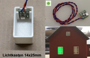 LED home lighting GREEN with light box 14x25 mm light box 8-18VDC - Picture 1 of 6