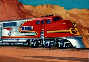 20th. CENTURY TRAINS, THE SUPER CHIEF, 20 CENTS STAMPED POSTAL CARD - Picture 1 of 2
