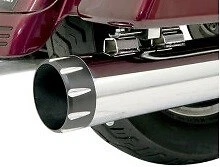 Tapa Final Bassani Serie Cambio Rápido 4" Negra Recta con Flautas Foto 1 de 1