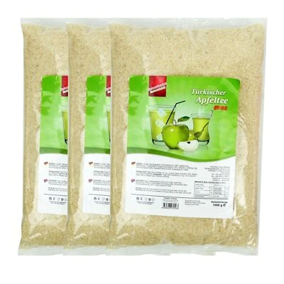 (13,17 EUR/kg) Apfeltee Pulver grün 3x 1000 g original türkischer Apfel Tee - Bild 1 von 4