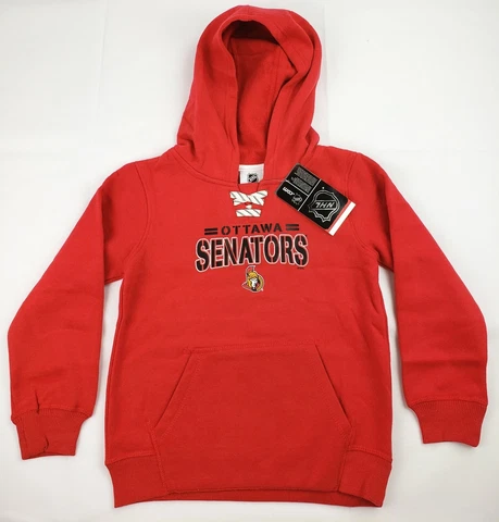 NHL Ottawa Senators Youth Boys Standard Issue Fleece Hoodie, Large 7/6X, Red NEW Cover