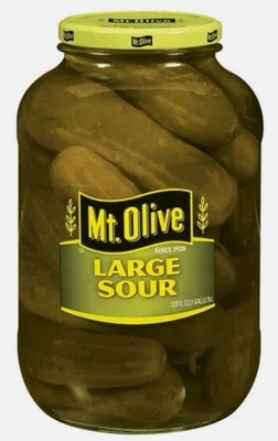 1 GALLON! Mt. Olive Large Sour Pickles, FREE EXPEDITED SHIPPING!