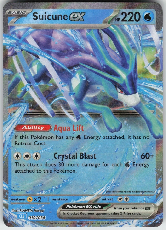 UR-01 Holo Suicune ex 010/034 Classic Collection Trading Card Game Classic - Image 1 of 1