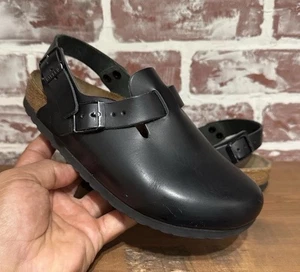 Birkenstock Damen 5-5,5 Sandalen Paris Bonn Schwarz Leder Slingback Clogs EU 36 - Bild 1 von 8