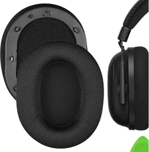 Geekria Comfort Mesh Fabric Replacement Ear Pads for Razer BlackShark Black  - Picture 1 of 6