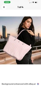 Victoria's Secret The Victoria Carry - All Large Beuteltasche ~ Tasche Heritage Streifen Neu mit Etikett - Bild 1 von 8