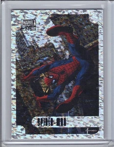 2016 Marvel Masterpieces Holofoil Speckle Spider-Man Card #1 40/99 Avengers - Picture 1 of 2