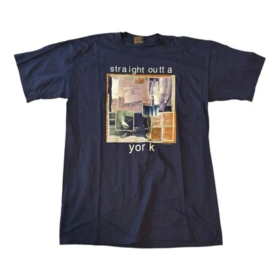 Camiseta Masculina Grande Vintage 1994 LIVE Band Straight Outta York Tour Concert - Imagem 1 de 4