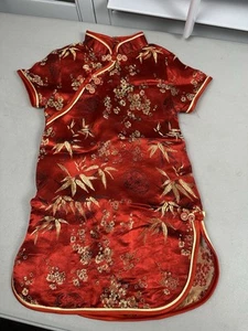 Bitablue Chinese New Year Girls size 2 Asian Silk Satin Dress Red - Picture 1 of 6