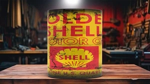 Shell Motor Oil Retro Mug – Vintage Garage Petroliana Style Coffee Cup - Picture 1 of 8