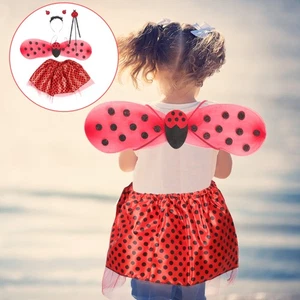 1 Set Niña Ladybug Disfraz Cosplay Ladybug Diadema Varita Decorativa - Imagen 1 de 12