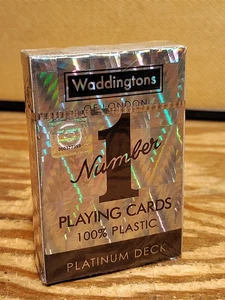 BRAND NEW SEALED Waddingtons of London Number 1 Playing Cards Platinum - Picture 1 of 8